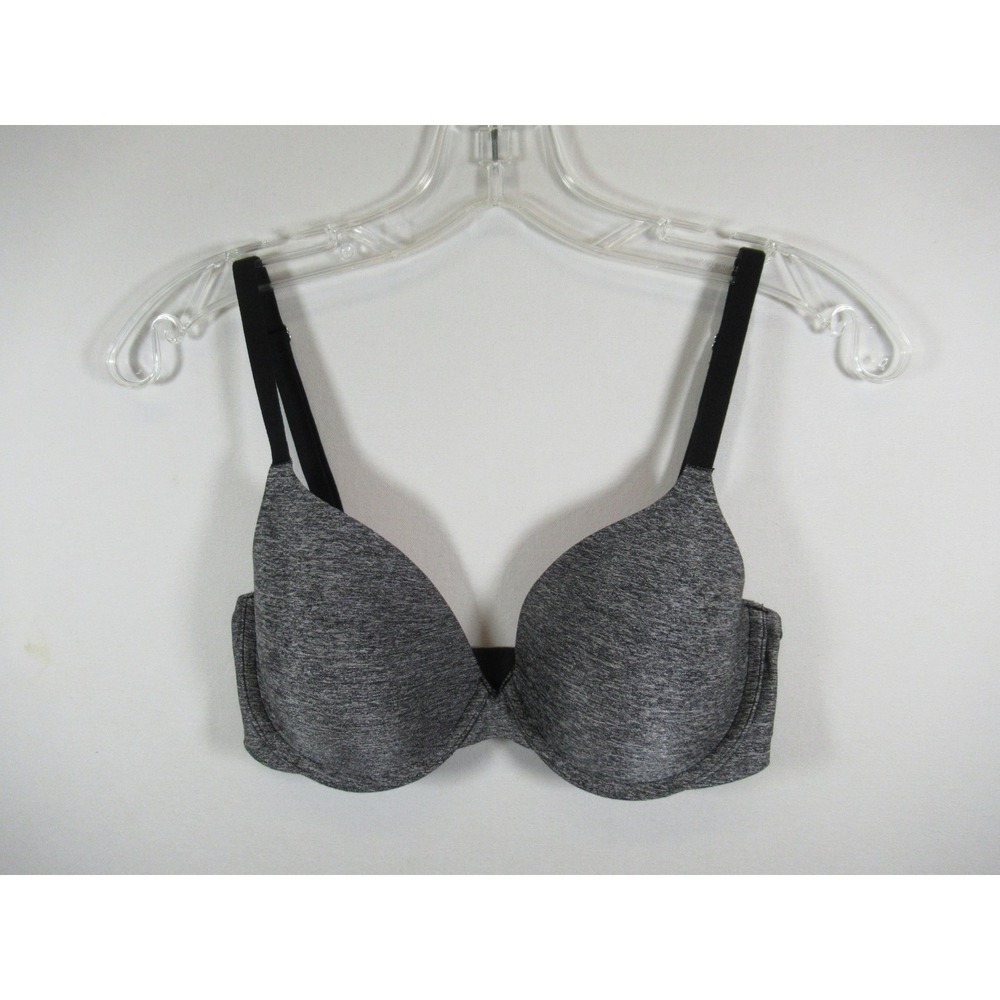 Victoria's Secret PINK Campus Lightly Lined Bra 32DD Gray Underwire